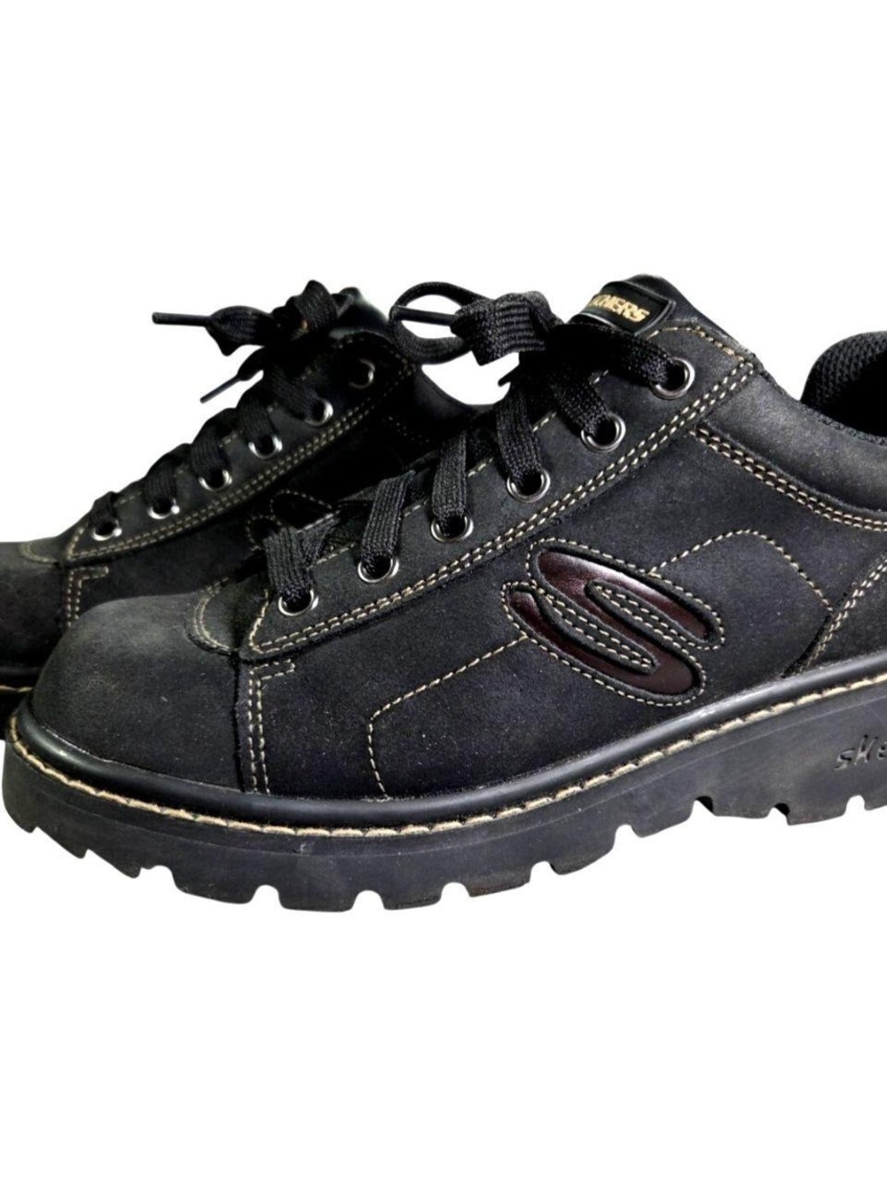 Skechers Women’s Black  Lace-Up Casual Shoe
